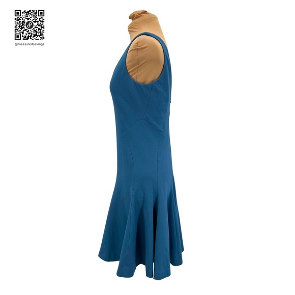 Ralph Lauren Blue Label (Medium NWT} - Blue V-Neck Fit & Flare Dress - Picture 7 of 16